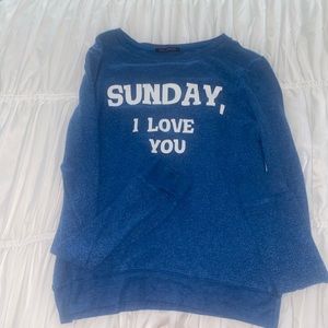 WILDFOX “Sunday, I love you” sweater
